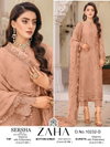 Sersha Vol 4 By Zaha A To D Organza Pakistani Suits Catalog